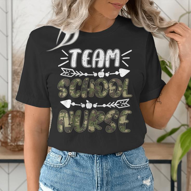 Team School Nurse Camo Teacher Student Back To School For Men Women Women's T-Shirt, funny gift Team School Nurse Camo Teacher Student Back To School For Men Women Women's T-Shirt, funny gift