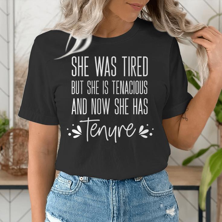 Tenured Professor Women Teacher Tired Tenacious And Tenure Women's T-Shirt, funny gift Tenured Professor Women Teacher Tired Tenacious And Tenure Women's T-Shirt, funny gift