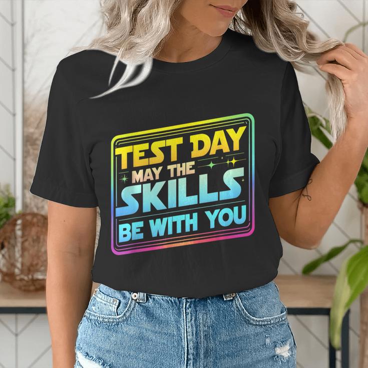 Testing Day Test Day May The Skills Be With You Teacher Women's T-Shirt, funny gift Testing Day Test Day May The Skills Be With You Teacher Women's T-Shirt, funny gift