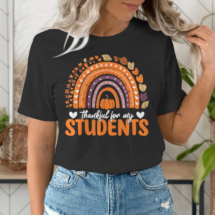 Thankful For My Students Teacher Thanksgiving School Fall Women's T-Shirt, funny gift Thankful For My Students Teacher Thanksgiving School Fall Women's T-Shirt, funny gift