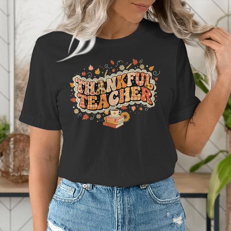 Thankful Teacher Shirts For Women Teach Thanksgiving Teacher Women's T-Shirt, funny gift