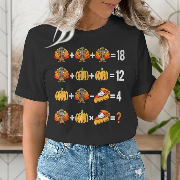 Thanksgiving Order Of Operations Thanksgiving Math Teacher Women's T-Shirt, funny gift
