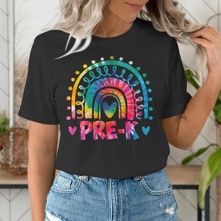 Tie Dye Prek Teacher Rainbow Preschool Back To School Girl Women's T-Shirt, funny gift Tie Dye Prek Teacher Rainbow Preschool Back To School Girl Women's T-Shirt, funny gift