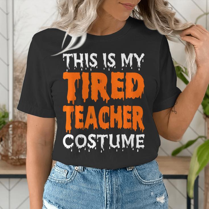 This Is My Tired Teacher Costume Quick Easy Lazy Halloween For Men Women Women's T-Shirt, funny gift This Is My Tired Teacher Costume Quick Easy Lazy Halloween For Men Women Women's T-Shirt, funny gift