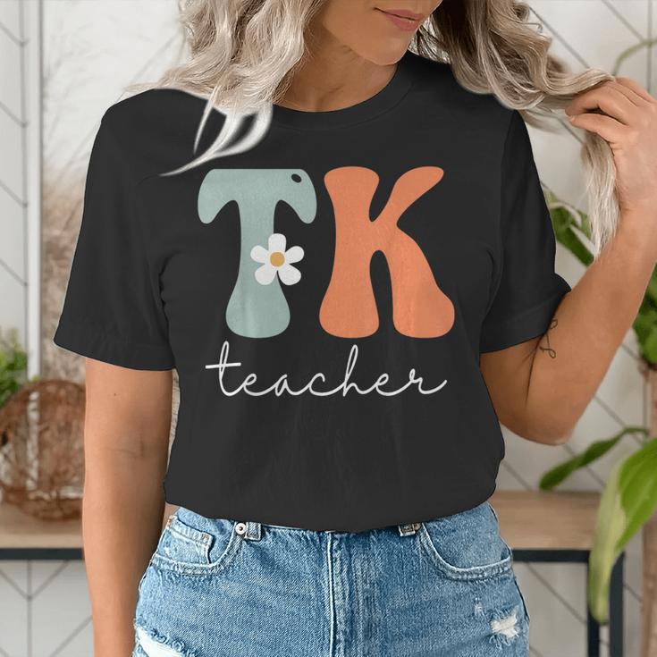 TK Teacher Retro Groovy Vintage Happy First Day Of School Women's T-Shirt, Groovy Teacher Shirts, funny gift TK Teacher Retro Groovy Vintage Happy First Day Of School Women's T-Shirt, Groovy Teacher Shirts, funny gift
