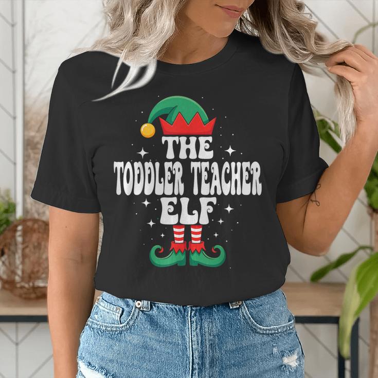 The Toddler Teacher Elf Christmas Matching Family Women's T-Shirt, funny gift The Toddler Teacher Elf Christmas Matching Family Women's T-Shirt, funny gift