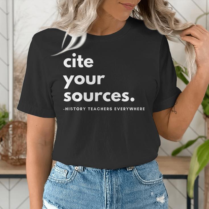 History Teacher Cite Your Sources Women's T-Shirt, History Teacher Shirts, funny gift