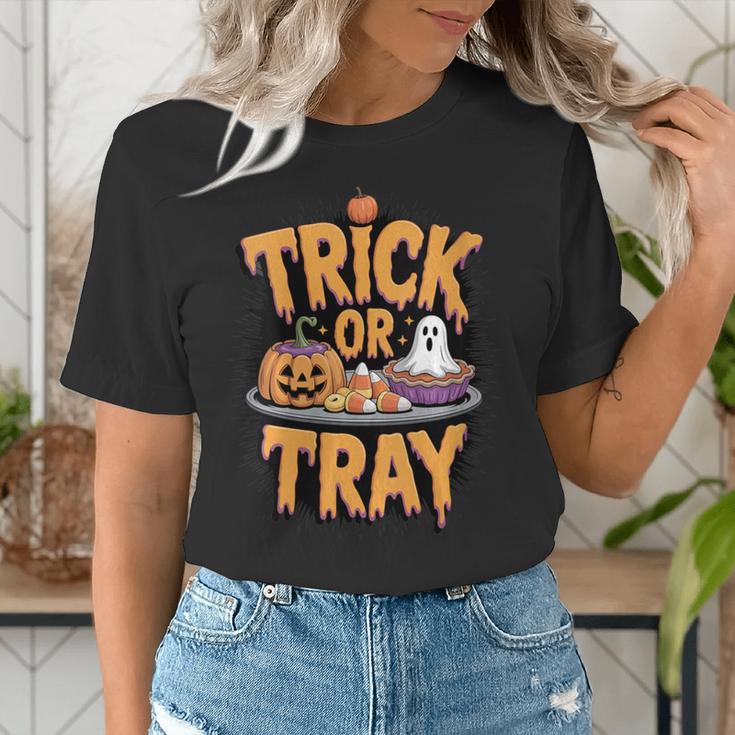 Trick Or Tray Halloween Cafeteria Teacher School Women's T-Shirt, funny gift Trick Or Tray Halloween Cafeteria Teacher School Women's T-Shirt, funny gift