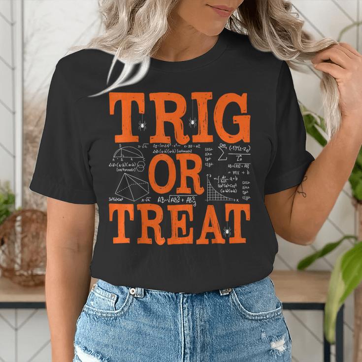 Trig Or Treat Trigonometry Math Teacher Halloween Women's T-Shirt, funny gift Trig Or Treat Trigonometry Math Teacher Halloween Women's T-Shirt, funny gift