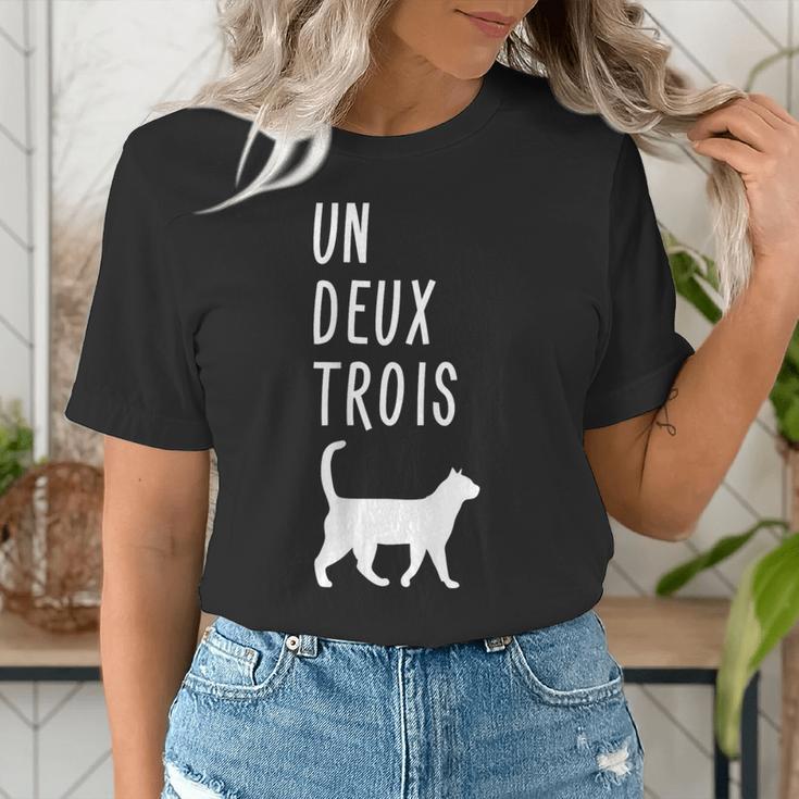 Un Deux Trois Cat Shirt French Teacher Women's T-Shirt, funny gift