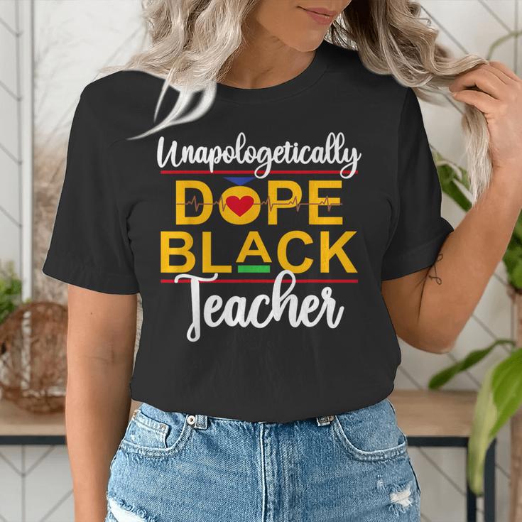 Unapologetic Dope Teacher African American Melanin Women's T-Shirt, funny gift