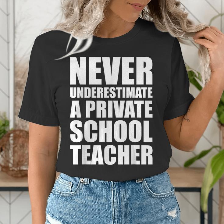 Never Underestimate A Private School Teacher Back To School Women's T-Shirt, funny gift Never Underestimate A Private School Teacher Back To School Women's T-Shirt, funny gift