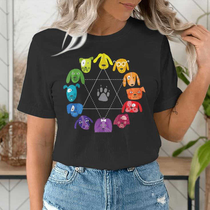 Unique For Artists By ADS Color Wheel Educational Art Teacher Dog Themed Artist Small Women's T-Shirt, funny gift Unique For Artists By ADS Color Wheel Educational Art Teacher Dog Themed Artist Small Women's T-Shirt, funny gift