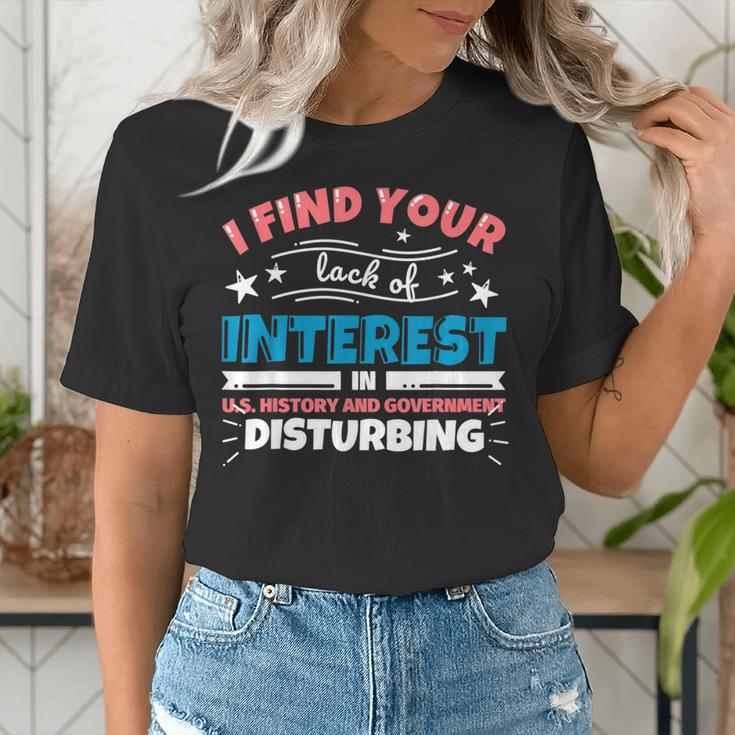 US History And Government Teacher Gifts Funny I Find You Women's T-Shirt, History Teacher Shirts, funny gift