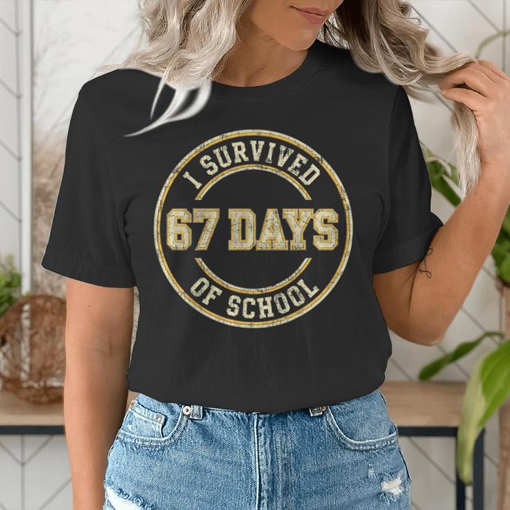 Vintage I Survived 67 Days Of School Teachers Students Women's T-Shirt, funny gift Vintage I Survived 67 Days Of School Teachers Students Women's T-Shirt, funny gift