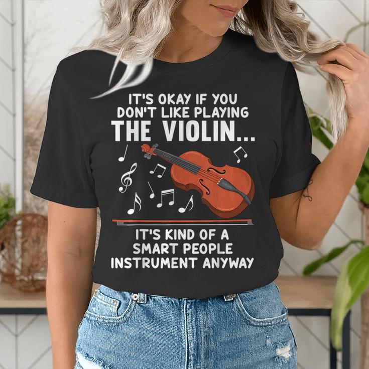 Violin Player Costume For Men Women Violin Teacher Violinist Women's T-Shirt, funny gift