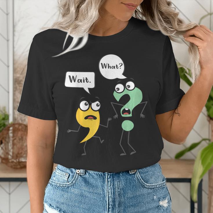 Wait What English Teacher Grammar Police Grammarian Women's T-Shirt, English Teacher Shirts, funny gift Wait What English Teacher Grammar Police Grammarian Women's T-Shirt, English Teacher Shirts, funny gift
