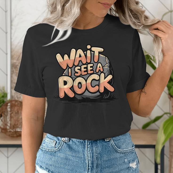 Wait I See A Rock Geology Teacher Women's T-Shirt, funny gift Wait I See A Rock Geology Teacher Women's T-Shirt, funny gift