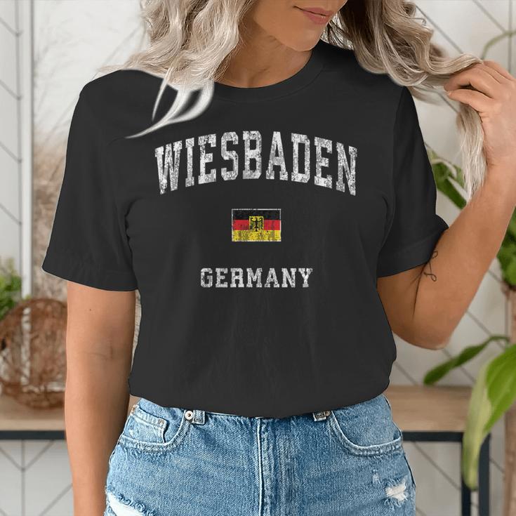 Wiesbaden Germany Vintage Athletic Sports Women's T-Shirt, funny gift