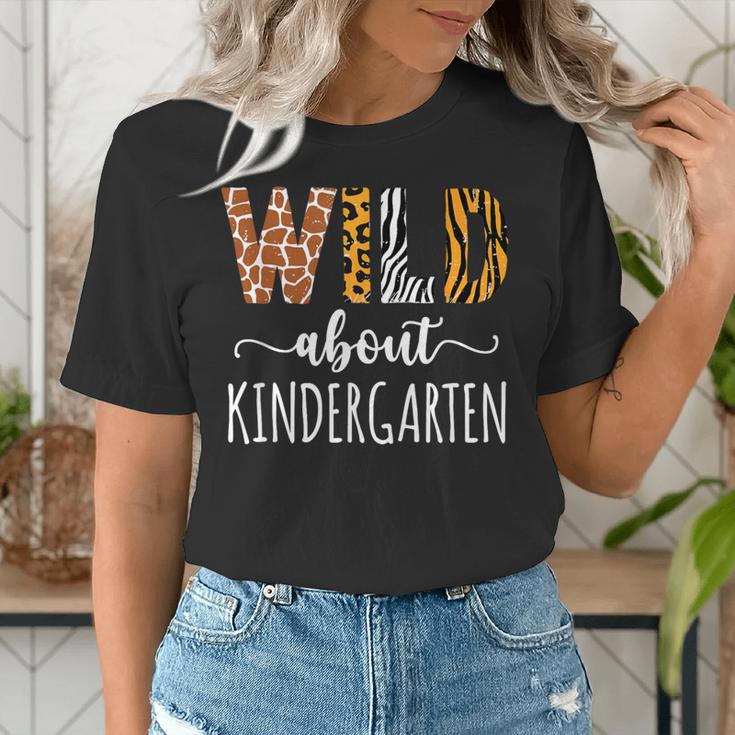Wild About Kindergarten Teacher Leopard Print Women's T-Shirt, funny gift Wild About Kindergarten Teacher Leopard Print Women's T-Shirt, funny gift