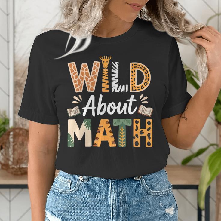 Wild About Math Cute Teacher Student Math Club Women's T-Shirt, funny gift