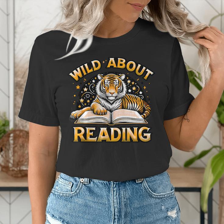 Wild About Reading Tiger For Teachers & Students Women's T-Shirt, funny gift Wild About Reading Tiger For Teachers & Students Women's T-Shirt, funny gift
