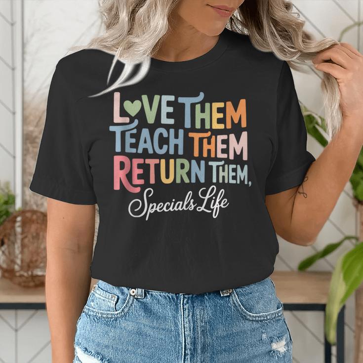 Women Teach Them Love Them Return Them Specials Teacher Life Women's T-Shirt, funny gift