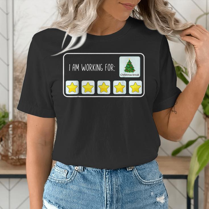 I Am Working For Christmas Break Teacher Christmas Women's T-Shirt, funny gift