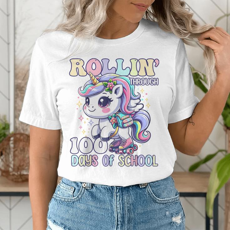 100 Days Of School Girls Teacher 100th Day Unicorn Outfit Women's T-Shirt, funny gift 100 Days Of School Girls Teacher 100th Day Unicorn Outfit Women's T-Shirt, funny gift