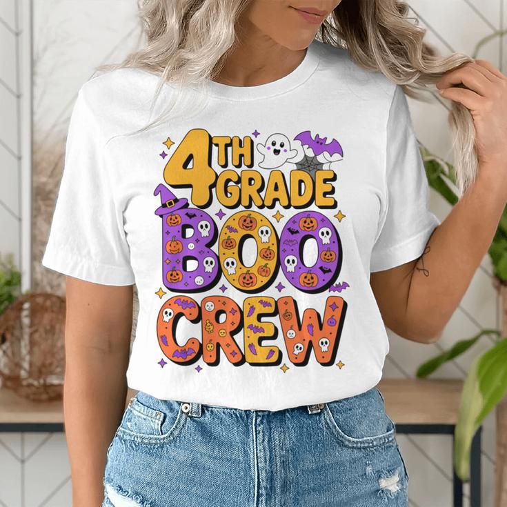 4th Grade Boo Crew Ghost Halloween Teacher Costume Women's T-Shirt, 4th Grade Teacher Shirts, funny gift