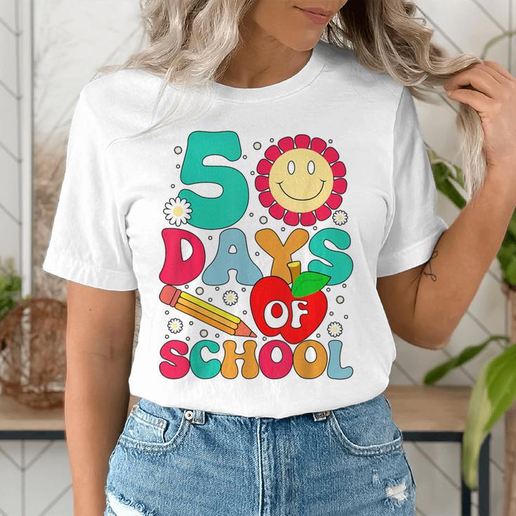 50 Days Of School Teacher Happy 50th Day Of School Kids Women's T-Shirt, funny gift 50 Days Of School Teacher Happy 50th Day Of School Kids Women's T-Shirt, funny gift