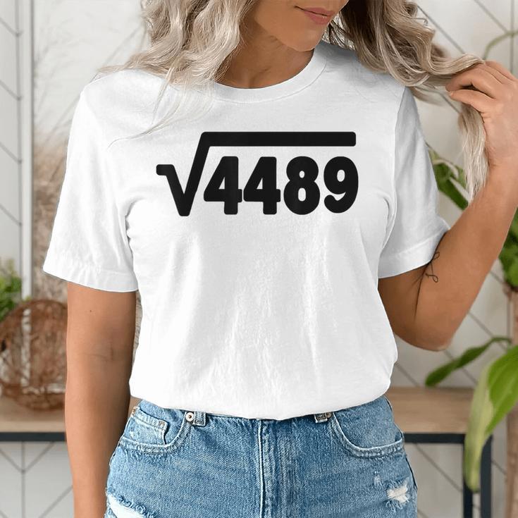 67 Meme Square Root 4489 Six Seven Slang Math Teacher Women's T-Shirt, funny gift