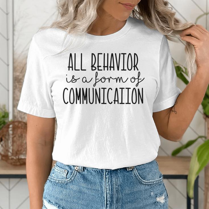 All Behavior Is A Form Of Communication SPED Teacher Autism Men Women Women's T-Shirt, funny gift All Behavior Is A Form Of Communication SPED Teacher Autism Men Women Women's T-Shirt, funny gift