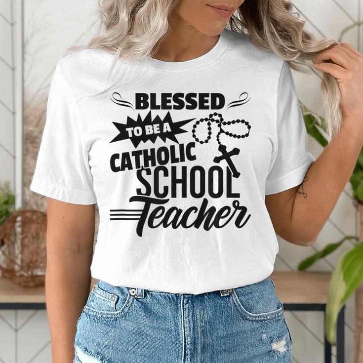 Blessed To Be A Catholic School Teacher Christian Teaching Women's T-Shirt, funny gift Blessed To Be A Catholic School Teacher Christian Teaching Women's T-Shirt, funny gift