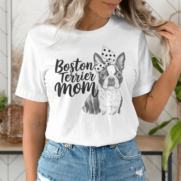 Boston Terrier Dog Bostie Mom Idea For Women Women's T-Shirt, Boston Terrier Mom Shirts, funny gift