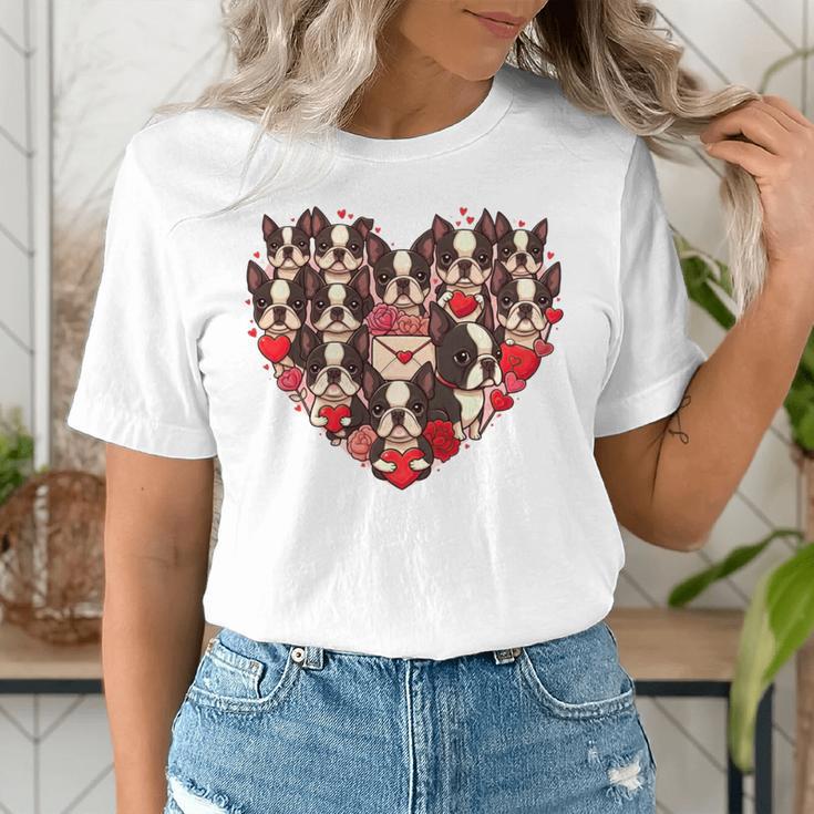 Boston Terrier Heart Valentine Boston Terrier Women's T-Shirt, funny gift