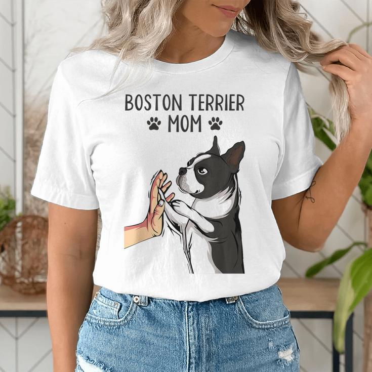 Boston Terrier Mom Dogs Mum Woman Women's T-Shirt, Boston Terrier Mom Shirts, funny gift