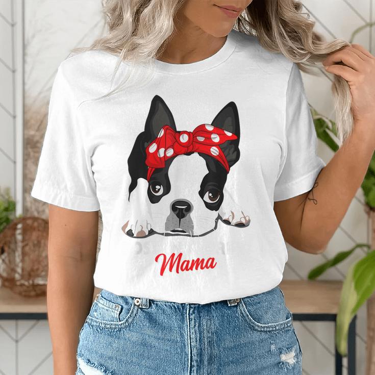 Boston Terrier Mum Dog Woman Idea Women's T-Shirt, funny gift