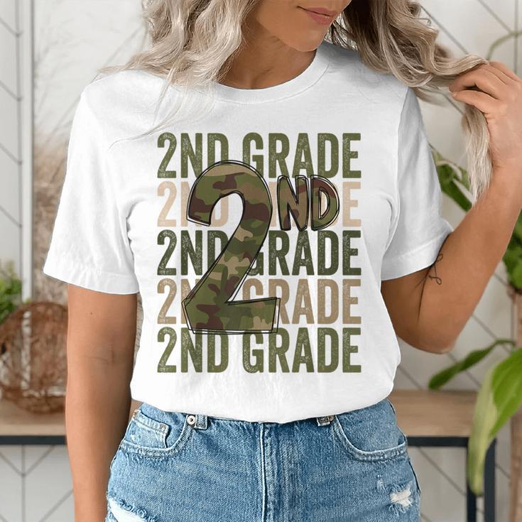 Camo Team 2nd Grade Squad Back To School Teacher Kids Boys Women's T-Shirt, 2nd Grade Teacher Shirts, funny gift