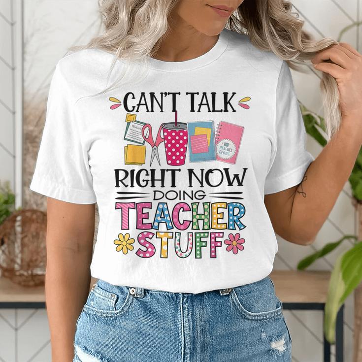 Can't Talk Right Now Doing Teacher Stuff Women's T-Shirt, funny gift Can't Talk Right Now Doing Teacher Stuff Women's T-Shirt, funny gift