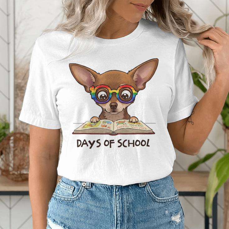 Chihuahua 100 Days Of School Rainbow Glasses Teacher Women's T-Shirt, funny gift