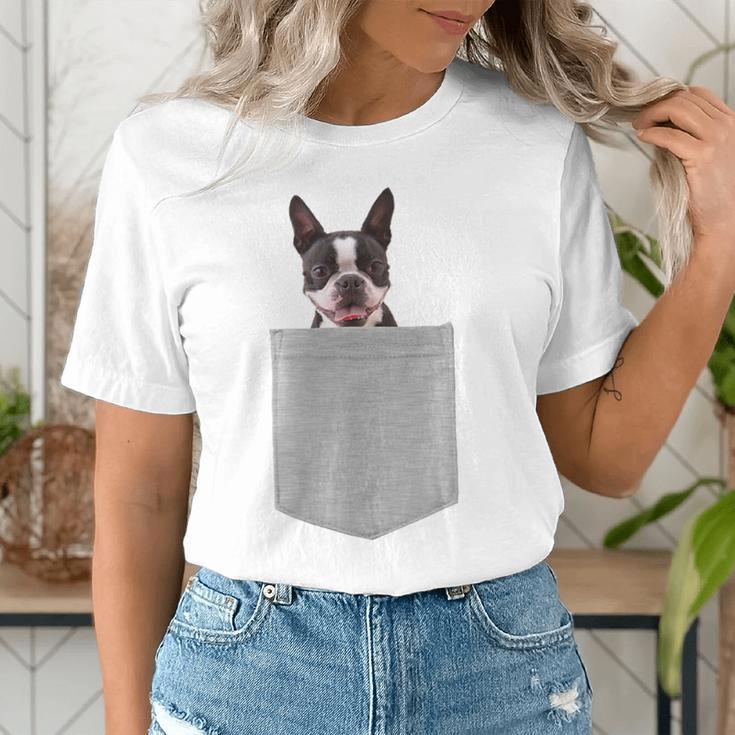 Dog In Your Pocket Boston Terrier For Men Women Girls Kids Women's T-Shirt, funny gift