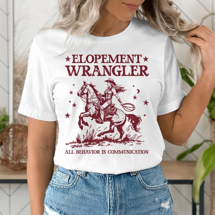 Elopement Wrangler Teacher ABA Behavior Support Cowboy Women's T-Shirt, funny gift