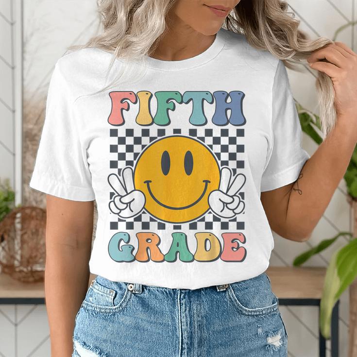 Fifth Grade Team Teachers Boys Girls Retro Smile 5th Grade Women's T-Shirt, funny gift