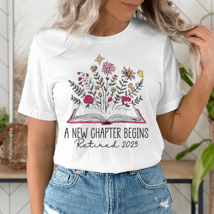Floral Book a New Chapter Begins Retired Retirement Teacher Women's T-Shirt, funny gift Floral Book a New Chapter Begins Retired Retirement Teacher Women's T-Shirt, funny gift