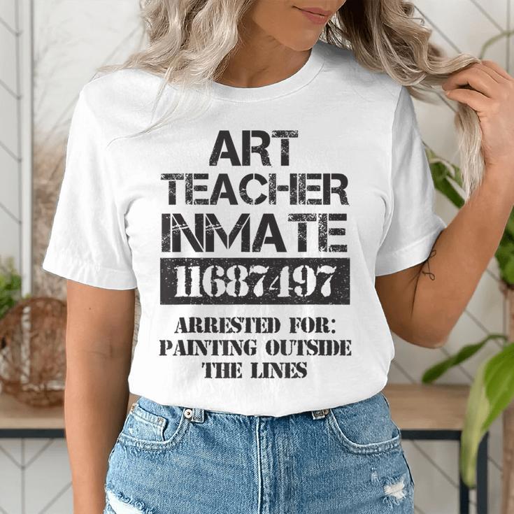 Halloween Art Teacher Prisoner Costume Women's T-Shirt, funny gift