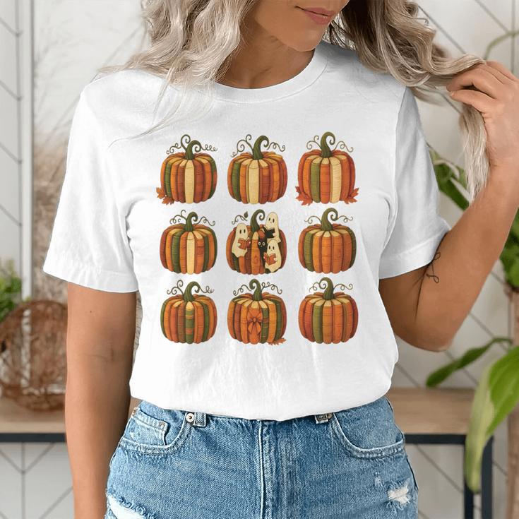 Halloween Teacher Fall Book Pumpkin Retro Reading Women's T-Shirt, funny gift Halloween Teacher Fall Book Pumpkin Retro Reading Women's T-Shirt, funny gift