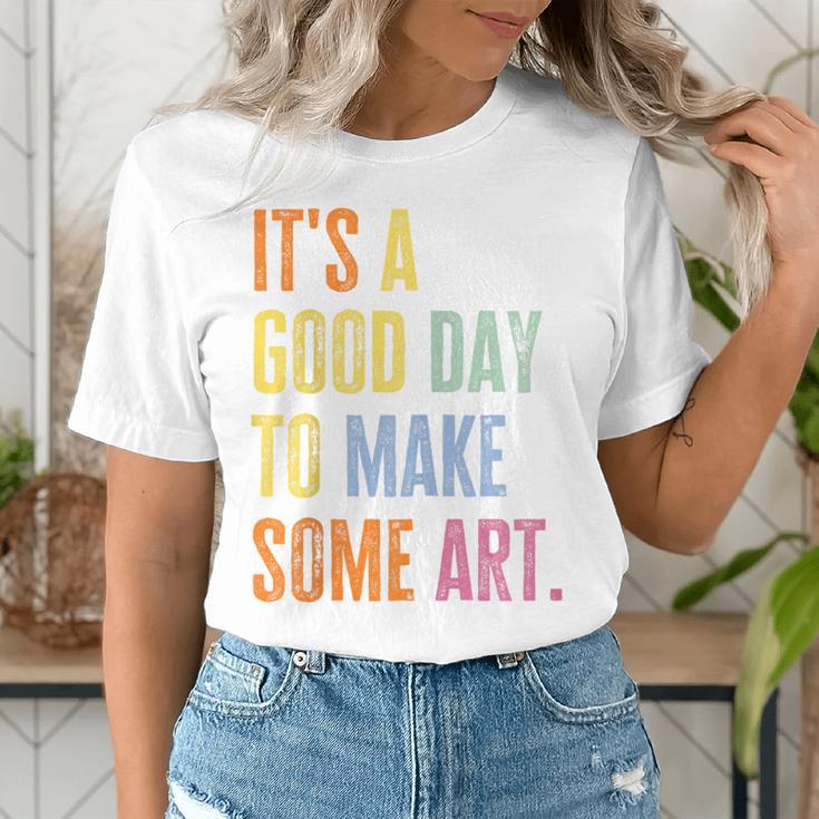 It's A Good Day To Make Art Artist Teacher Painter Women's T-Shirt, funny gift