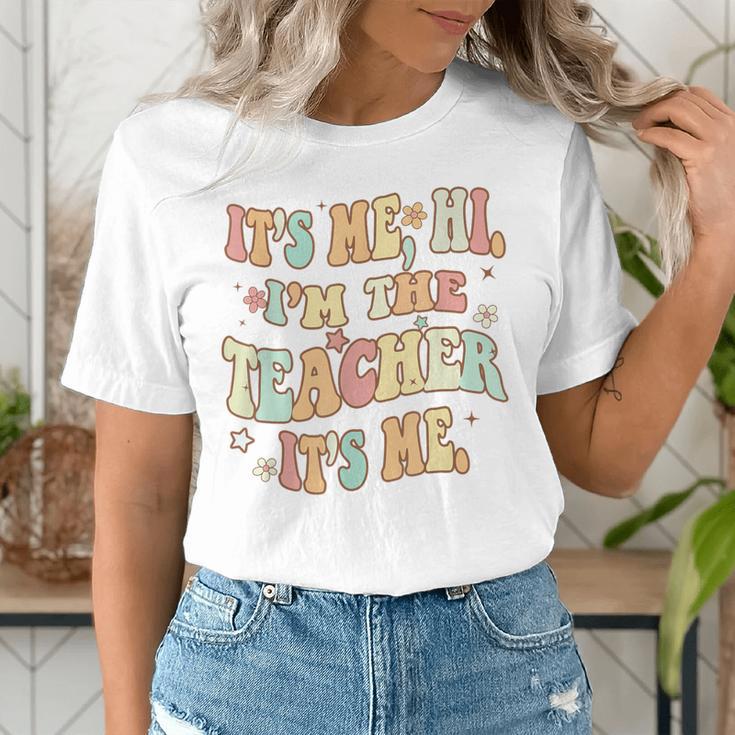 It's Me Hi I'm The Teacher It's Me Groovy Teacher Women's T-Shirt, Groovy Teacher Shirts, funny gift