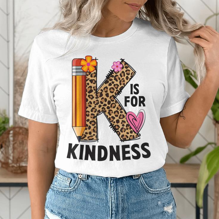 K Is For Kindness Unity Day Teacher Kids Women's T-Shirt, funny gift
